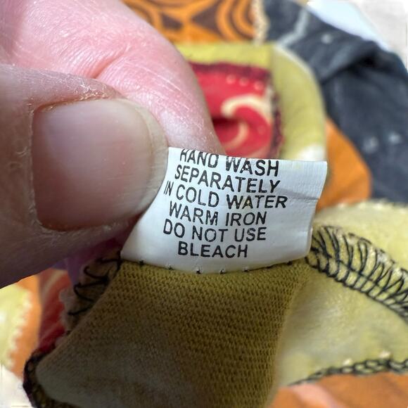 RISING INTERNATIONAL Dress Medium 3/4 Sleeve Boho Patchwork Embroidered Hippie - Picture 10 of 10